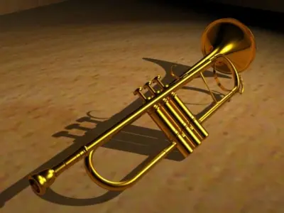 Trumpet golden 3D model