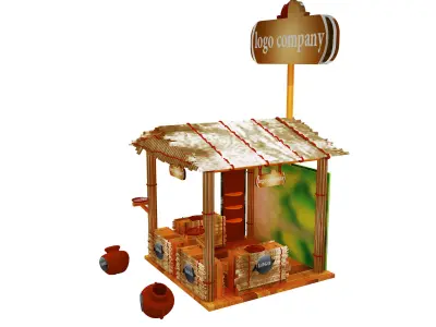 Booth Exhibition Stand a597c 3D model
