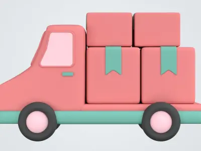Delivery Truck 3D Icon 3D model