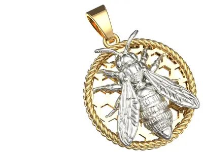 Bee Pendant Fusion 3D print model