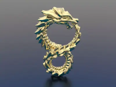 Dragon pendant 3D print model