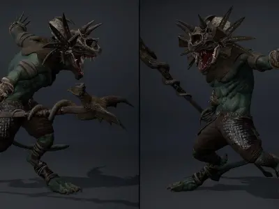 Mist Mage Arm1 Butal Low-poly 3D model