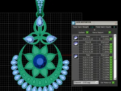 VICTORIAN LUXURY PENDANT 3D PRINTABLE MODEL 3D print model