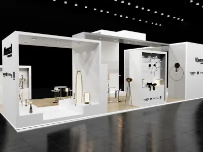 booth 6x14 open side  3D model