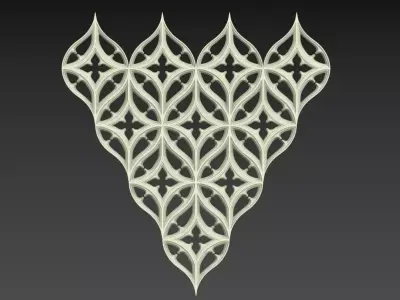 Seamless Gothic pattern 2 3D print model