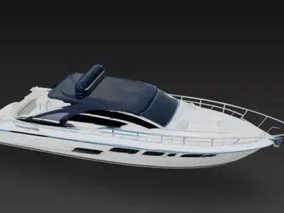 Modern Luxury Motor Yacht Cabin Cruiser 3D Model 3D print model