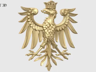 Relief Geraldic Eagle 3D print model