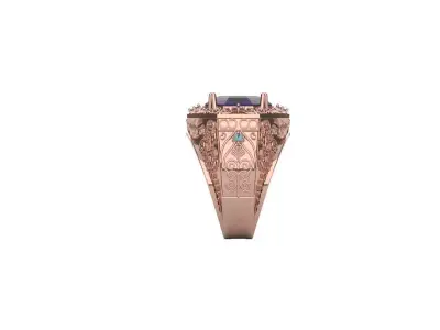 TURKISH STYLE BRIDAL GENTS RING 3D print model