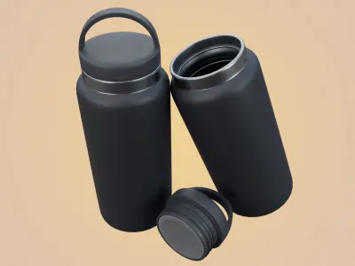 RND Water Bottle Low-poly 3D model