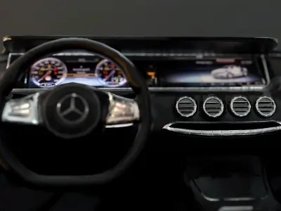 Mercedes S63 AMG Cabriolet  Low-poly 3D model