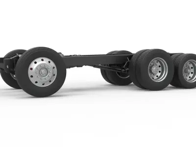 Chassis of Vintage GATR Racing Semi truck V3 Scale 1 to 25 3D print model