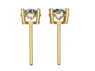 Diamond jewelry earring Coloured Classic E05 3D print model 3D print model