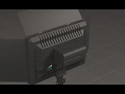 Studio light with stand 3D model