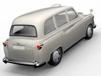 London Cab Austin Morris FX4 Taxi 3D model Low-poly 3D model
