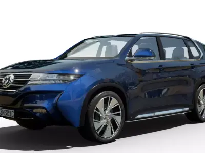 Generic SUV v23 Low-poly 3D model