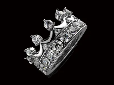 AV Disagne 50 Crown Ring 3D print model