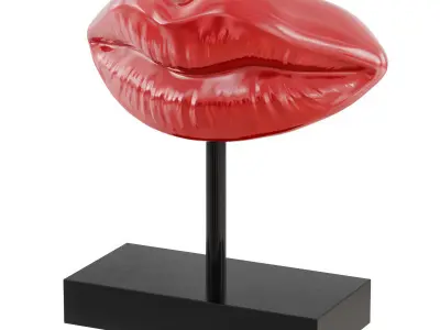 Figurine red lips 15 3D model