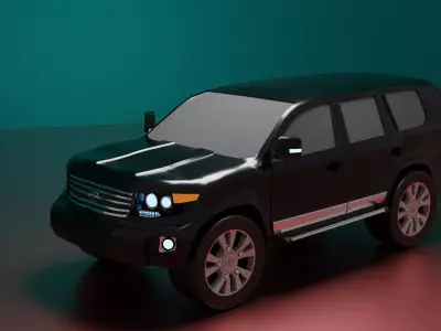 Toyota Land Cruiser 2015 J200 Low-poly 3D model