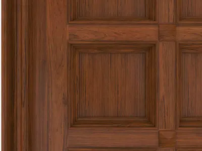 Classic wooden ceiling with caissons 01 3D model