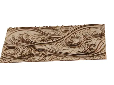 decor set wall panel wall relief mural CNC 56 3D model