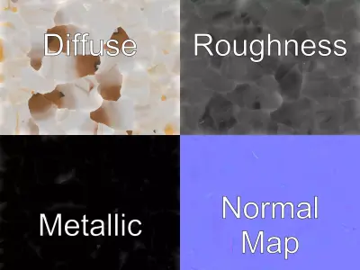 Stylized Meringue Cake Fantasy model pack Low-poly 3D model