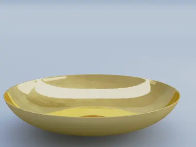 Gold Bowls Metal 3D model