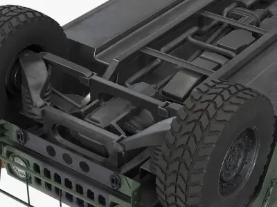 HMMWV M998 Equipped with Avenger Simple Interior Camo 3D model