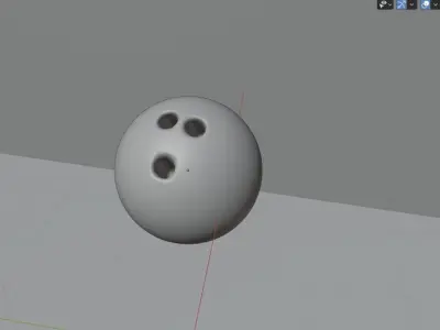 Silver Bowling Ball 3D model