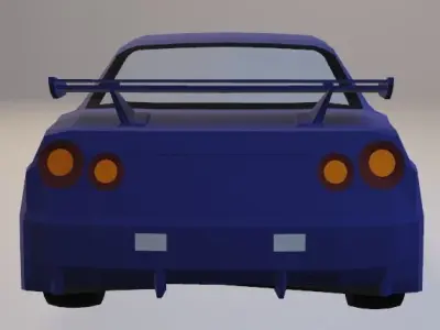 Nissan GT-R  Low-poly 3D model