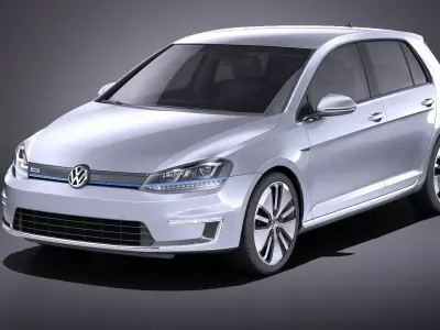 Volkswagen e-Golf 2016 VRAY 3D model