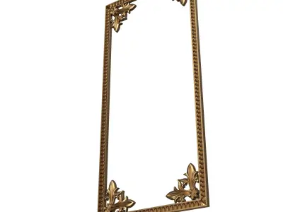 Boiserie Carved Decoration Panel 021 Low-poly 3D model