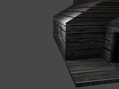 Forest Cabin Low Poly Free low-poly 3D model