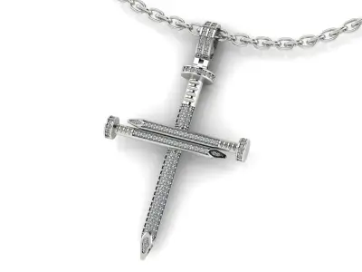  Nail Cross Pendant   3D print model