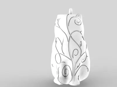 Flower Cat Necklace 3D print model