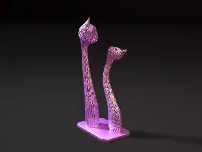 Cat statue 3D print model purchase