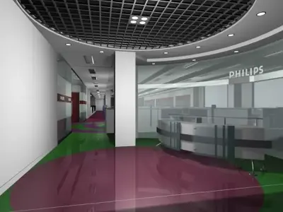 Luxury architectural Hall Lobby 3D model