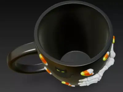 Haunting Halloween cup 3D print model
