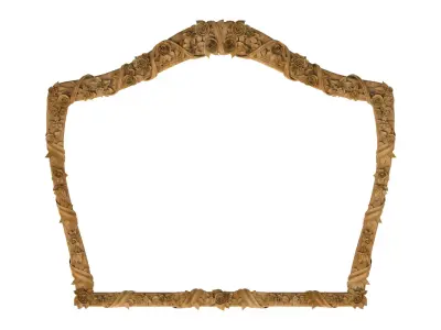 Carved picture frame STL 3D model 29