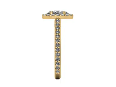 Women Diamond Engagement Ring R4 3D print model