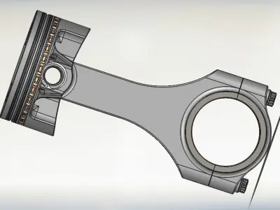 Piston and Connecting Rod 3D model