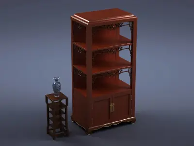 cabinet cabinet wardrobe sofa bed table bookshelve 3D model