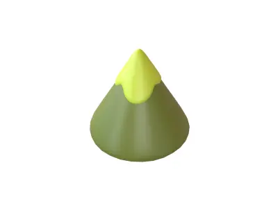 Cartoon Mountain V2 001 Low-poly 3D model