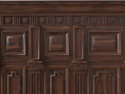 Wooden panel 03 07 3D model