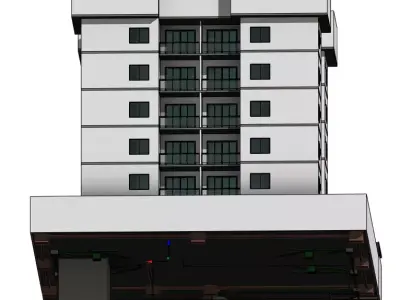 Architectural and hydrosanitary  - Arquitetura e hidros REVIT  3D model