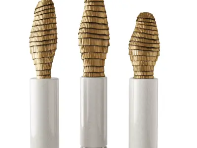 Scales abstract art sculpture 3D model