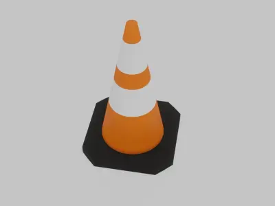 Traffic Cone Free low-poly 3D model
