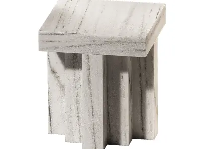 cb2 Scada side table IBeam side table marble 3D model