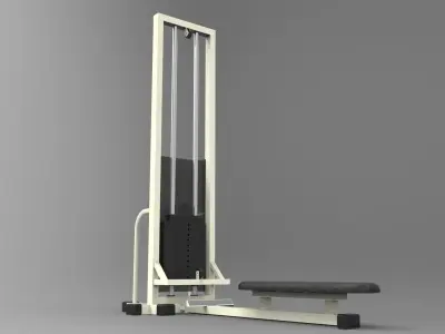 Gym Equipment Exercise Machine cable seated low row with update  Free 3D model