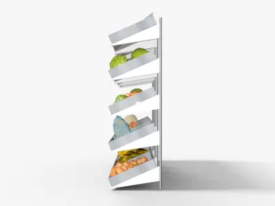 Supermarket Shelves Collection Low-poly 3D model