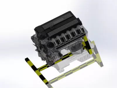 Car engine M52b25 3D print model